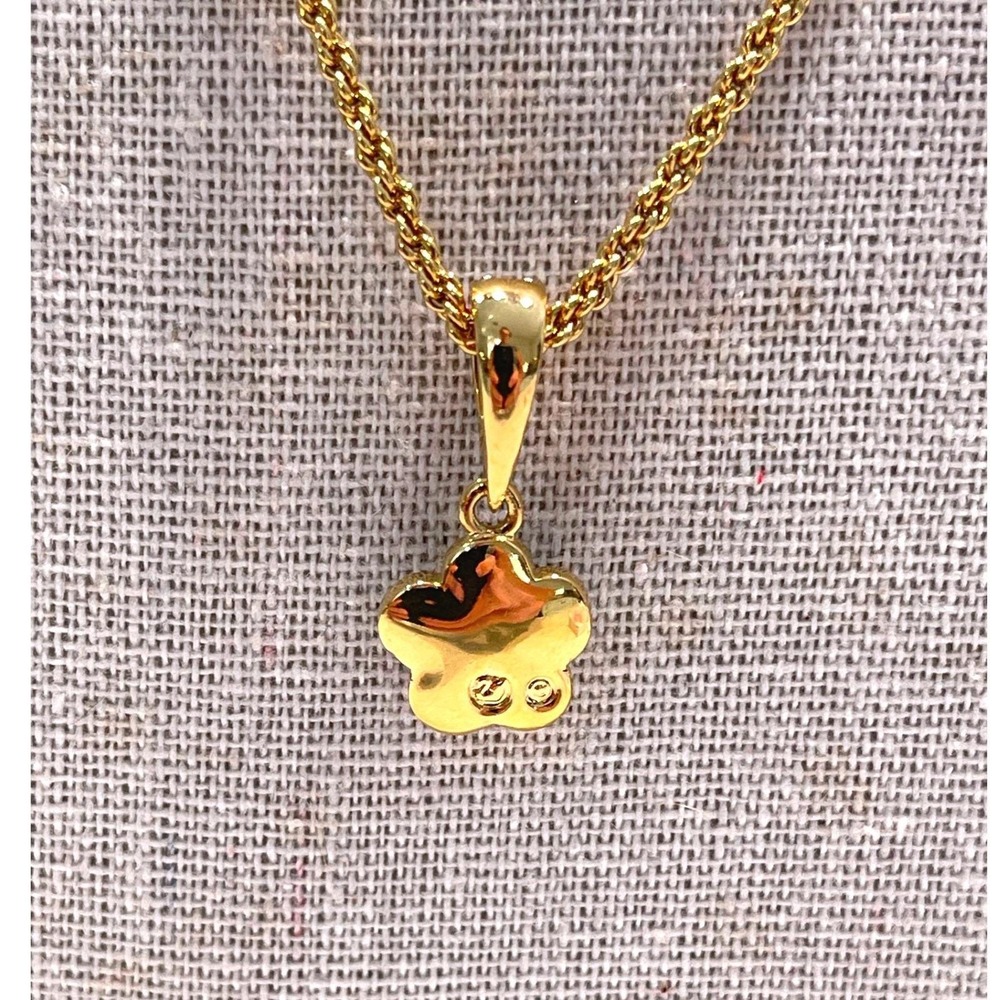 Swarovski Gold-Tone Crystal Flower Pendant Necklace Rope Chain, 18" - Picture 6 of 7